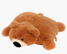 Подушка-игрушка Алина мишка 45 см коричневая ПМ1-кор, Toyman