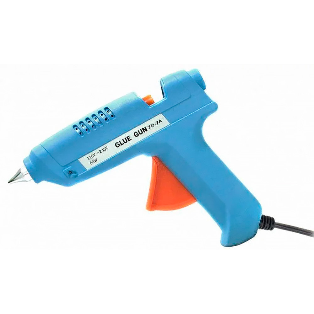 Купить Пістолет клейовий ZD7A для клею 11мм, 60W, синій, цена 432.54