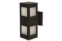 Настінний світильник квадратний чорного кольору на дві лампи з цоколем Е27 Levistella 767L5176-WL-2 BK