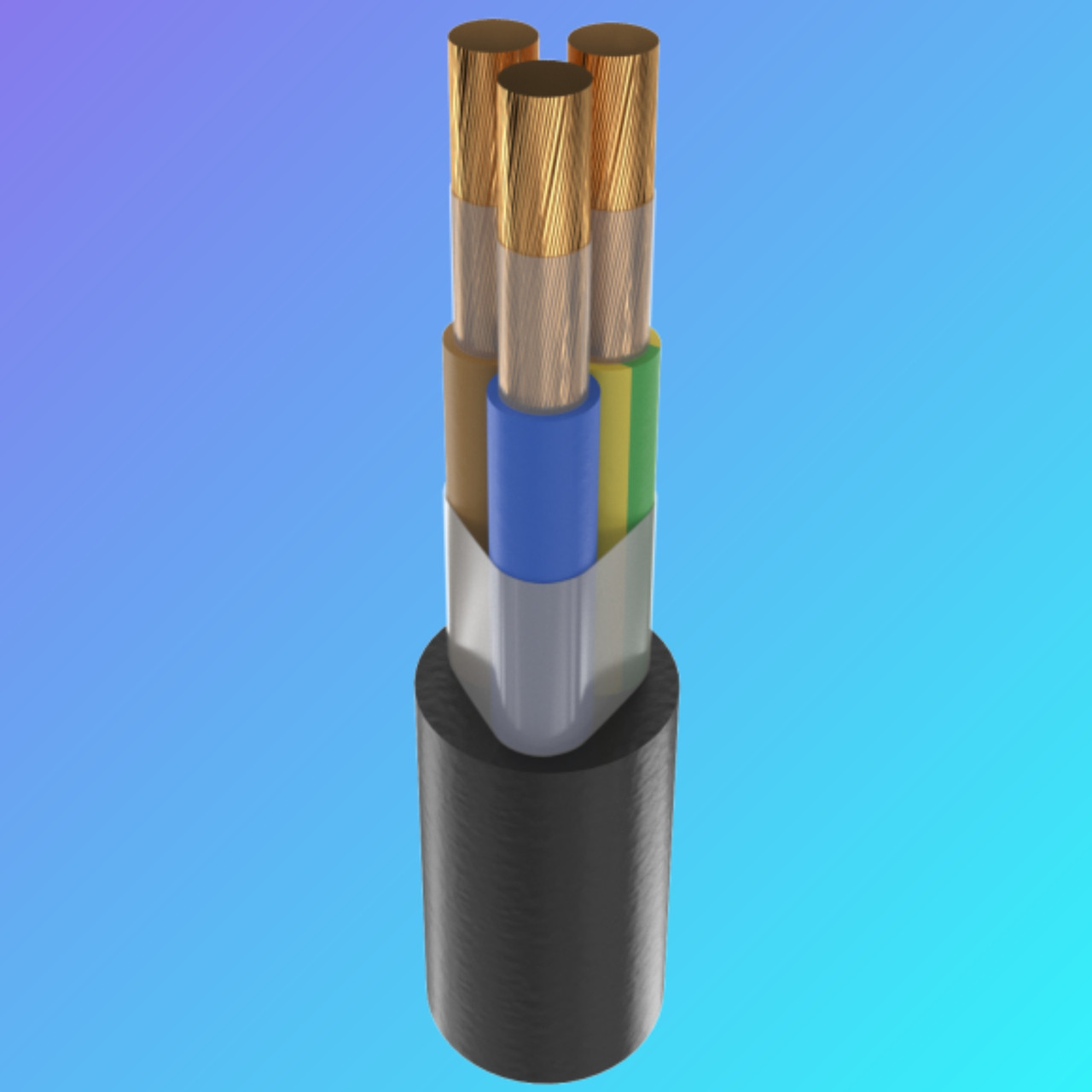 Кабель гибкий КГ 3х10 3х16 3х25 3х35 3х50 3х70 3х95 3х120