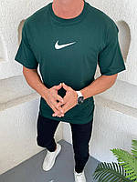 Мужская футболка Найк зеленая. Футболка оверсайз мужская