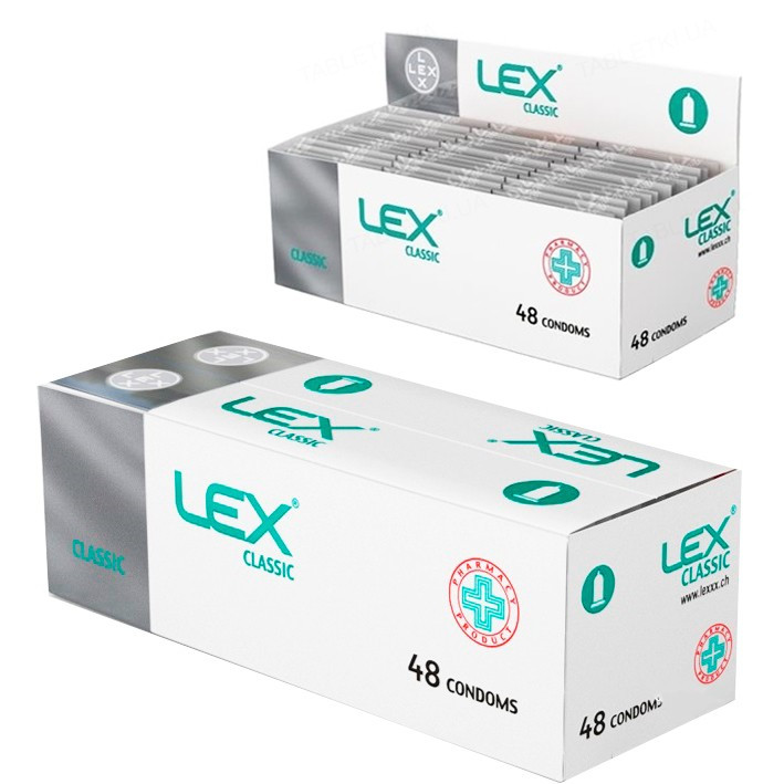 Презервативи для УЗД LEX Classic з силіконовим змащувачем та з семязбірником 48 шт, фото 1