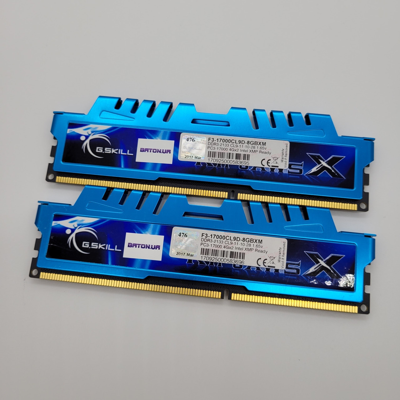 Пара оперативної пам'яті G.Skill RimpjawsX DDR3 8Gb (2*4Gb) 2133MHz 17000U 1R8 CL9 (F3-17000CL9D-8GBXM) Б/В