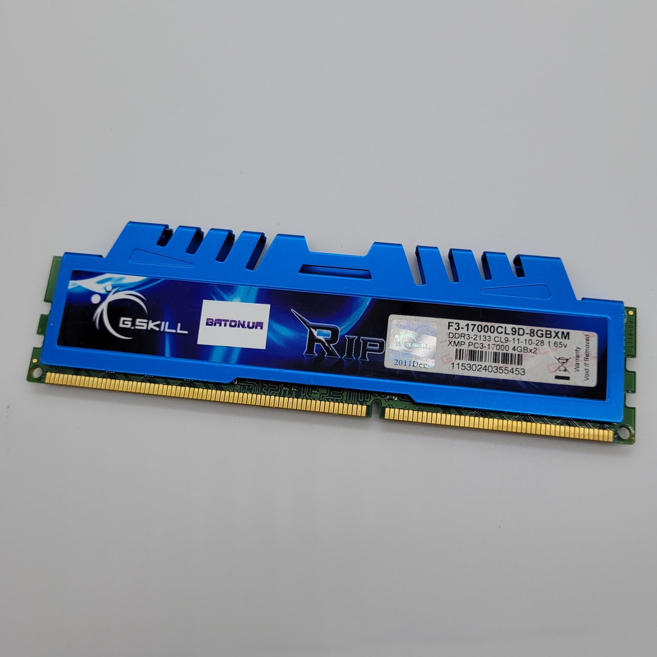 Ігрова оперативна пам'ять G.Skill RipjawsX DDR3 4Gb 2133MHz PC3 17000U 2R8 CL9 (F3-17000CL9D-8GBXM) Б/В