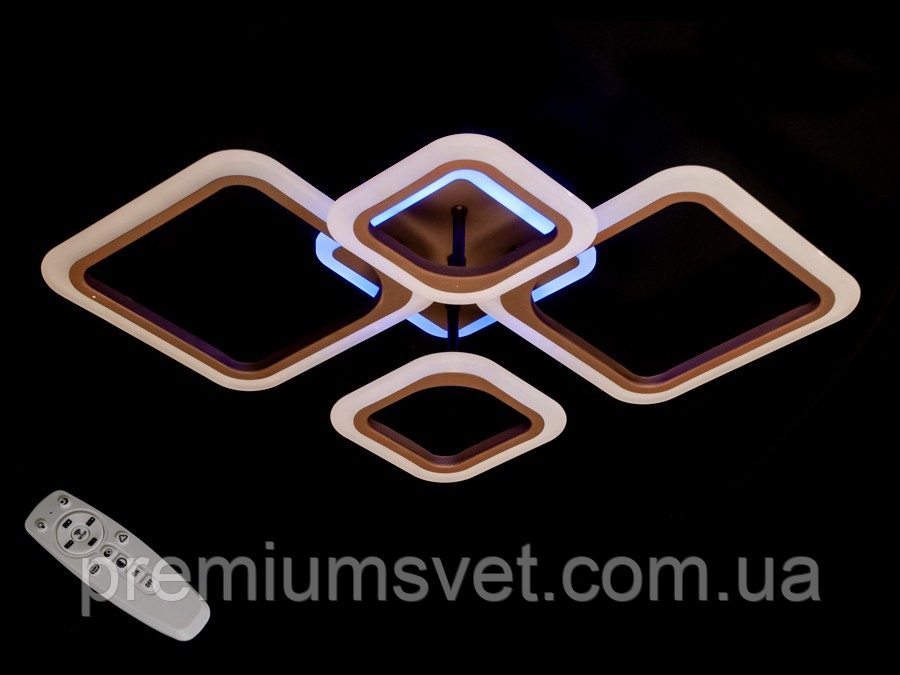 Стельова світлодіодна люстра A8060/2+2 CF LED 3color dimmer, фото 1