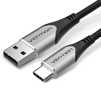 Кабель Vention USB to Type-C QC 3.0 3A 2м в оплетке черный (CODHH)