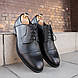 Шкіряні чоловічі туфлі чорного кольору 39 40 41 45 розмір, фото 2
