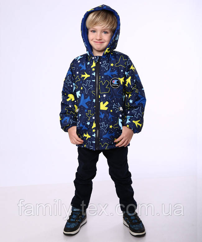 Демисезонная куртка для мальчика на флисовой подкладке, размеры на 3 - 6 лет - фото 10 - id-p1649921626