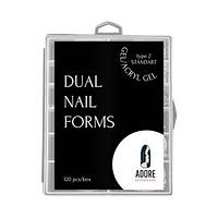 Формы для наращивания ногтей Dual Nail Forms 120 шт Тип 2 Стандарт Adore