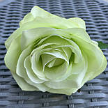 Головка троянди розкрита салатна 9 см, фото 2