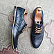Чоловічі туфлі синього кольору 41 розмір на стопу 26,8 см, фото 5
