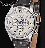 Гарний механічний годинник на руку чоловічий з автопідзаводом зі шкіряним ремінцем, фото 10