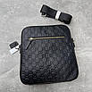 Чоловіча стильна шкіряна сумка через плече Gucci, фото 4
