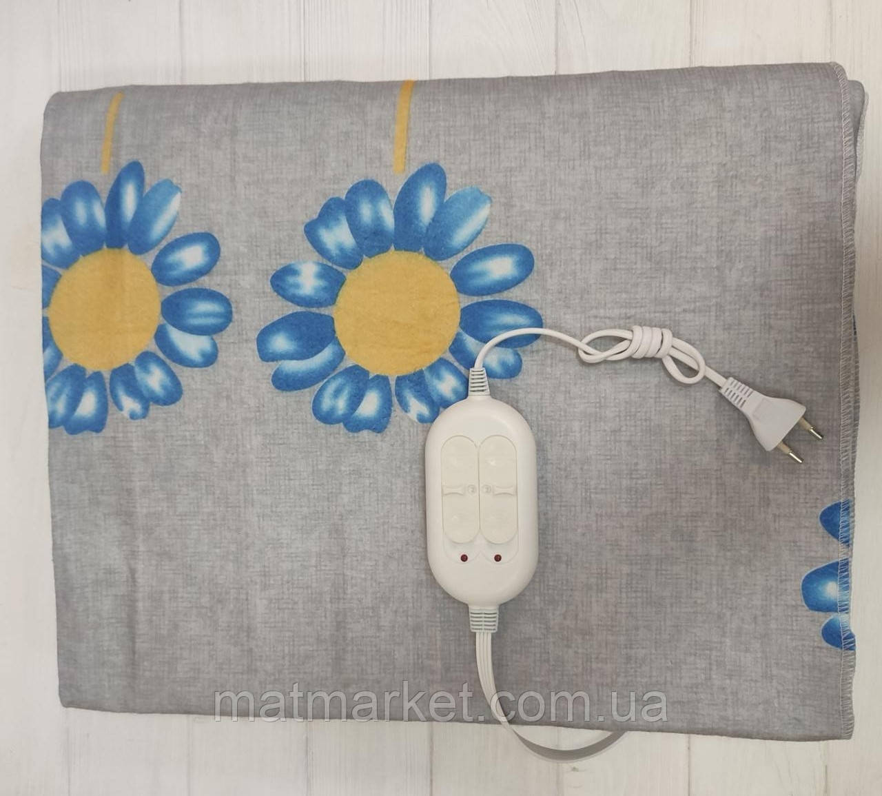 Електропростирадло байкове двоспальне LUX, 2-х зонна . Туреччина, розмір 170х155 см Сіра, фото 1