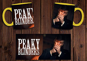 Чашка "Рітри козирки" / Кружка Peaky Blinkers No1 Жовтий