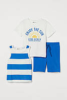 Комплект для мальчика футболка, майка, шорты H&M 110, 128см
