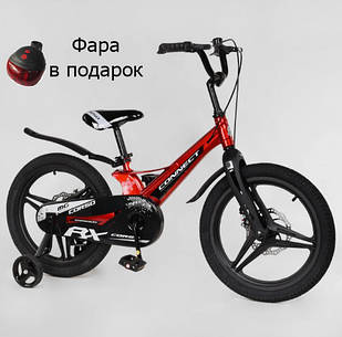 Дитячий велосипед Corso Connect MG-18067 діаметр коліс 18", МАГНІЯ РАМА, ЛІТИЯ ДІСКИ, ДИСКОВІ ТОРМОЗА