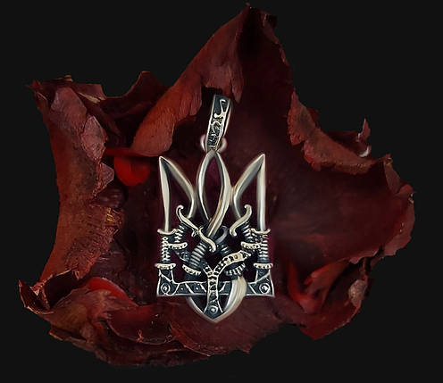 Тризуб із шабель, Козацький тризуб, Герб України, Слава Україні, кулон, амулет, талісман, фото 1