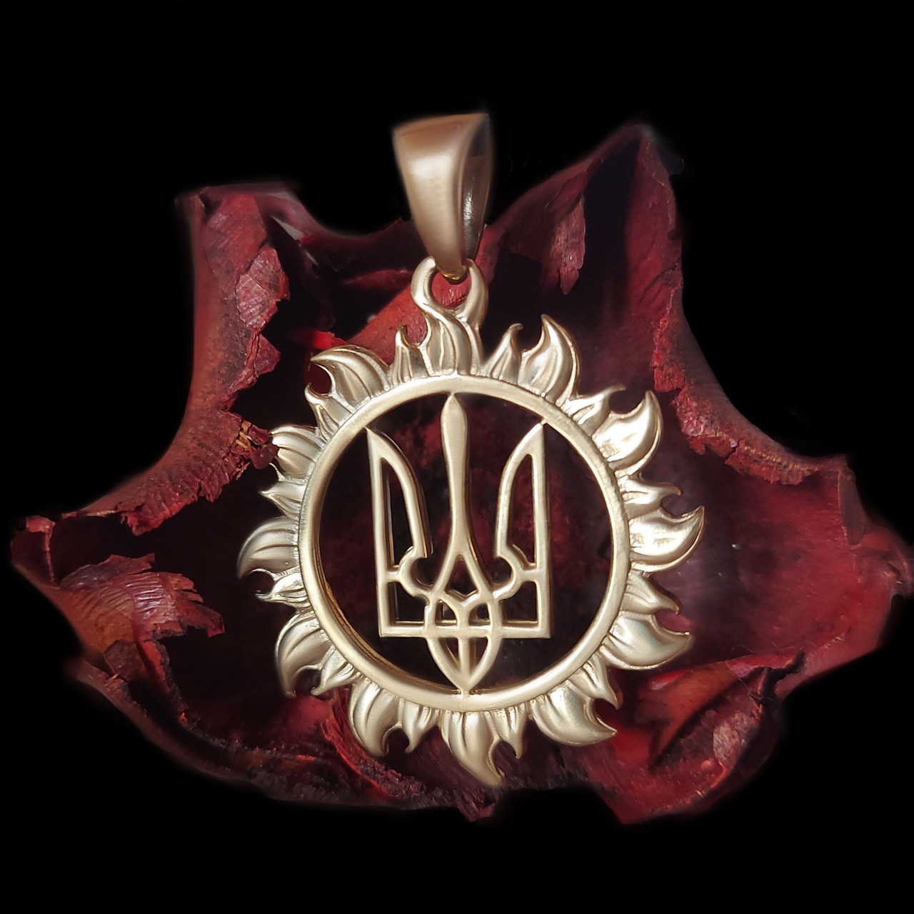 Тризуб у сонці, герб України кулон, підвіс, амулет