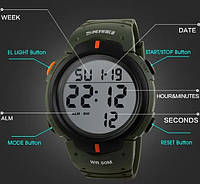 Армейские наручные часы противоударные водонепроницаемые с подсветкой Skmei Оригинал
