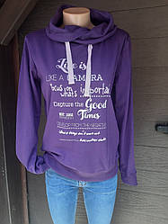 Кофта реглан колір фіолетовий розмір 44,46,48