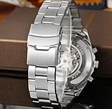 Чоловічий механічний годинник winner з металевим браслетом з автопідзаводом, фото 2