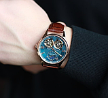 Брендовий чоловічий класичний наручний годинник Ailang зі шкіряним ремінцем з автопідзаводом, фото 2