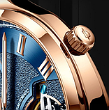 Брендовий чоловічий класичний наручний годинник Ailang зі шкіряним ремінцем з автопідзаводом, фото 10