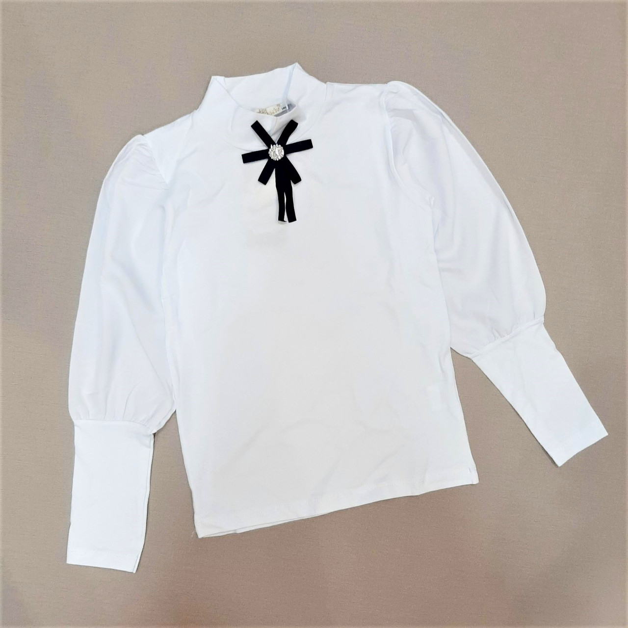 Гарна шкільна блуза для дівчинки Benini біла молочна 152, 164, 176