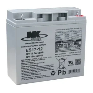 MK Battery ES17-12 Герметична свинцево-кислотна акумуляторна батарея, що не потребує обслуговування