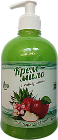 Мило рідке крем 500г алое вера яблуко Viva