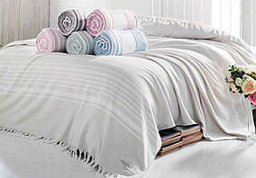 Покривало Легке Махрове Пештемаль Maison Dor BABETTE бежевий колір