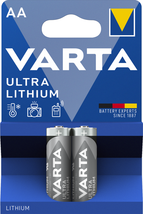 Батарейки VARTA ULTRA LITHIUM AA 1.5V BLI2