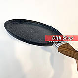 Сковорода млинна діаметром 22 см з кованого алюмінію з мармуровим антипригарним покриттям Benson, фото 3