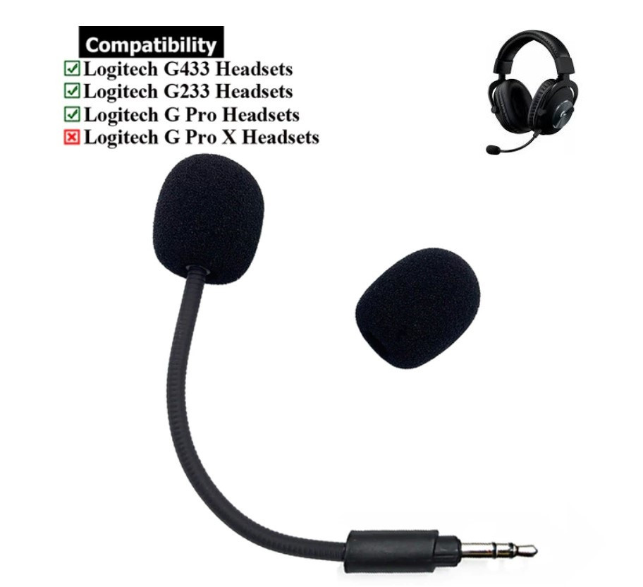 Мікрофон для навушників Logitech G PRO G433 G233, фото 1