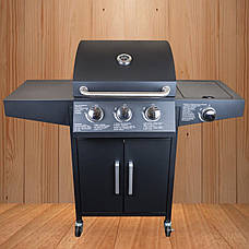 Газовий гриль-барбекю на 3 конфорки та 1 окрему плиту GAS GRILL MEDIUM, фото 4
