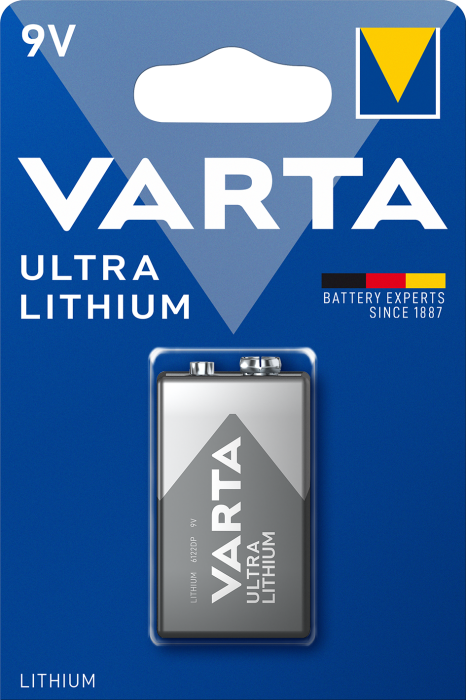 Батарейка VARTA ULTRA LITHIUM 6LR61 9V