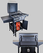 Газовий гриль-барбекю на 3 конфорки та 1 окрему плиту GAS GRILL MEDIUM, фото 3