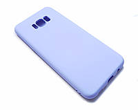 Тонкий силиконовый чехол с микрофиброй для Samsung Galaxy S8 Plus сиреневый