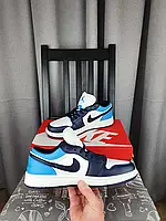 Унисекс синие Nike Air Jordan 1 Low Obsidian кроссовки мужские и женские Кроссы Найк Аир Джордан Ретро 1 Лов