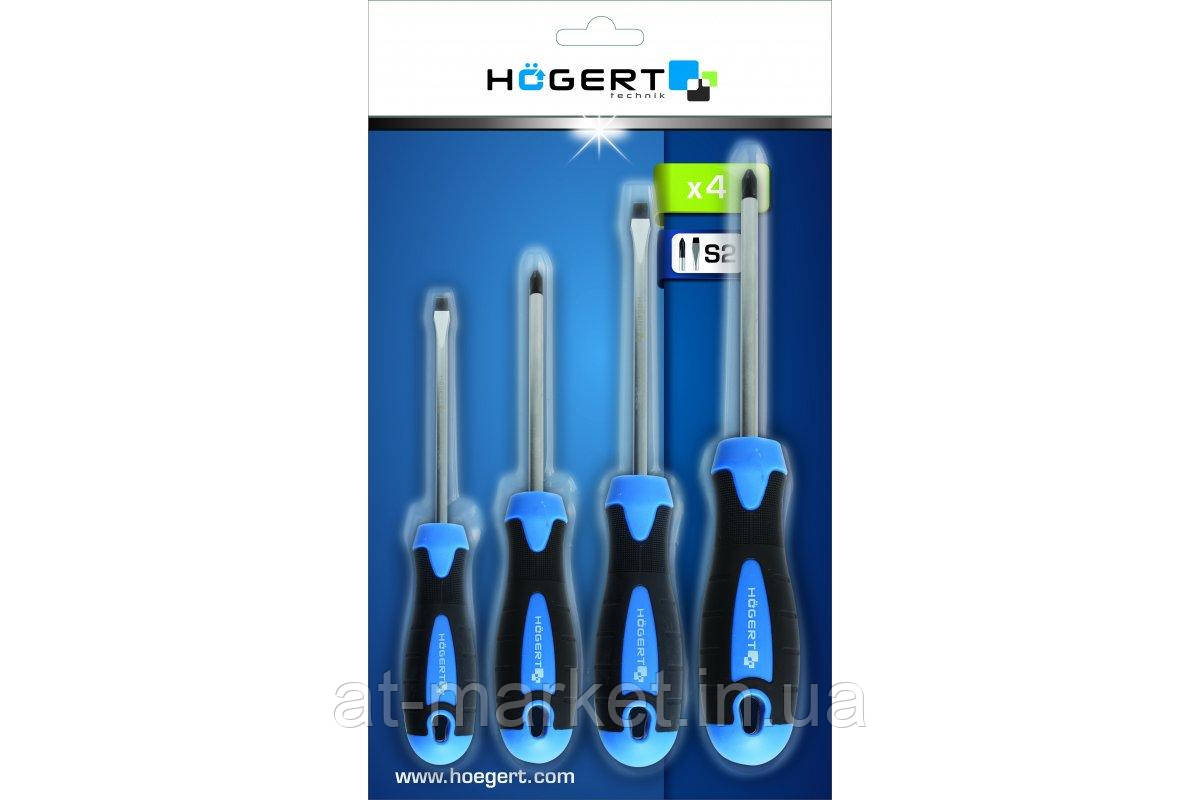 Набір викруток 4 шт., сталь S2 Hoegert HT1S094