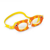 Дитячі окуляри для плавання «Рибка», розмір S (3+), обхват голови 48-52 см, помаранчевий