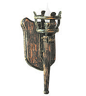 Деревянное бра "Факел римский" состаренное темное на 1 лампу