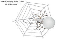 Бра лофт " Паутина + паучок " белая с золотом на 1 лампу