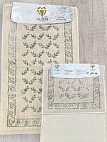 Бавовняний набір у ванну Rubin, розмір 60*100 (2 одиниці), колір бежевий