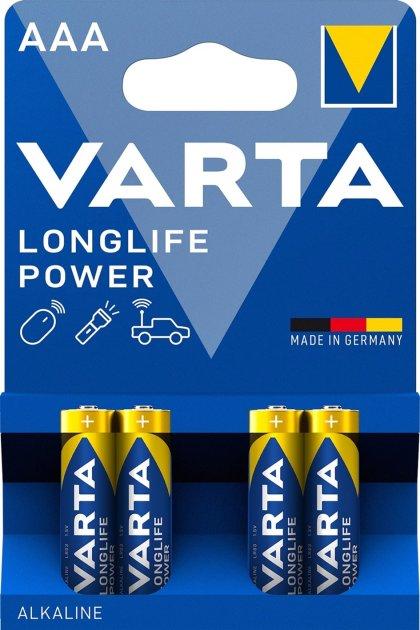 Батарейка Varta Longlife Power AAA BLI 4 Alkaline