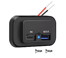 Накладна USB зарядка QC3.0 + PD Type-C