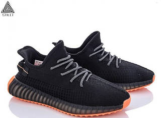 Модні чоловічі кросівки STILLI Group ST181-5 текстиль сітка дихаюча мембрана чорні