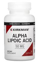 Kirkman Labs, Alpha Lipoic Acid, Альфа-липоевая кислота, 50 мг, 90 капсул