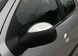 Накладки на дзеркала (2 шт., нерж.) Carmos - Турецька сталь для Citroen C-2 2003-2009 рр
